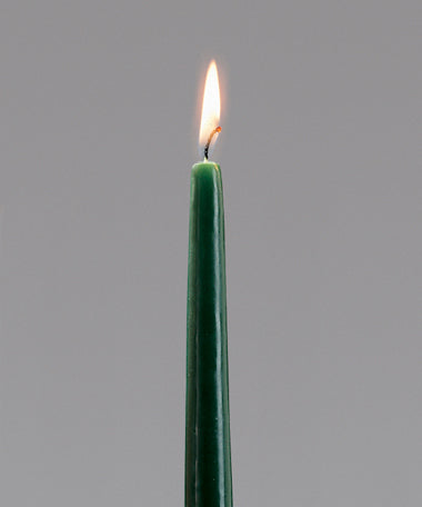 12"H Green Wax Select Wax® Taper Candle