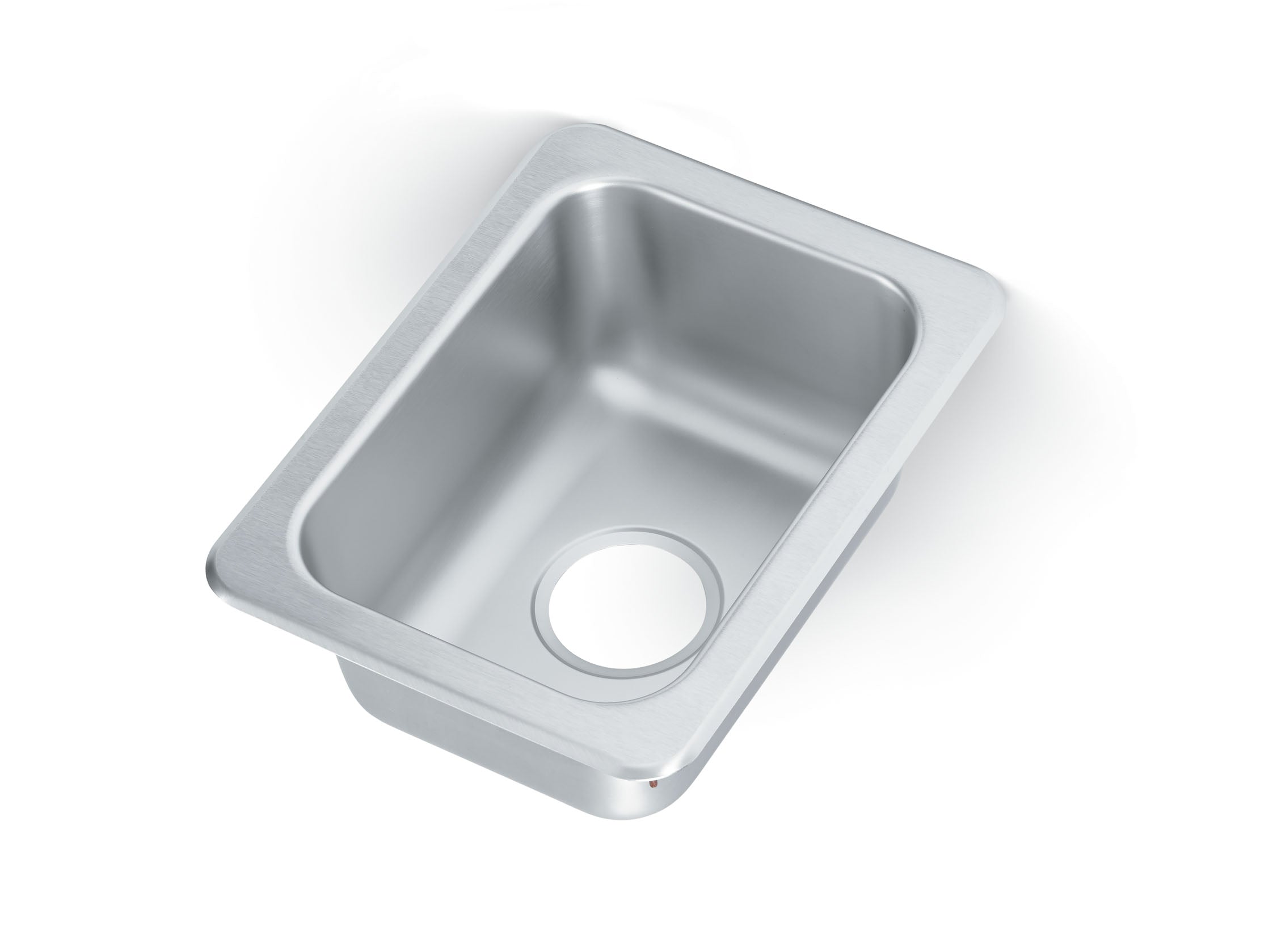 4-inch-deep single-bowl stainless steel flat rim drop-in sink