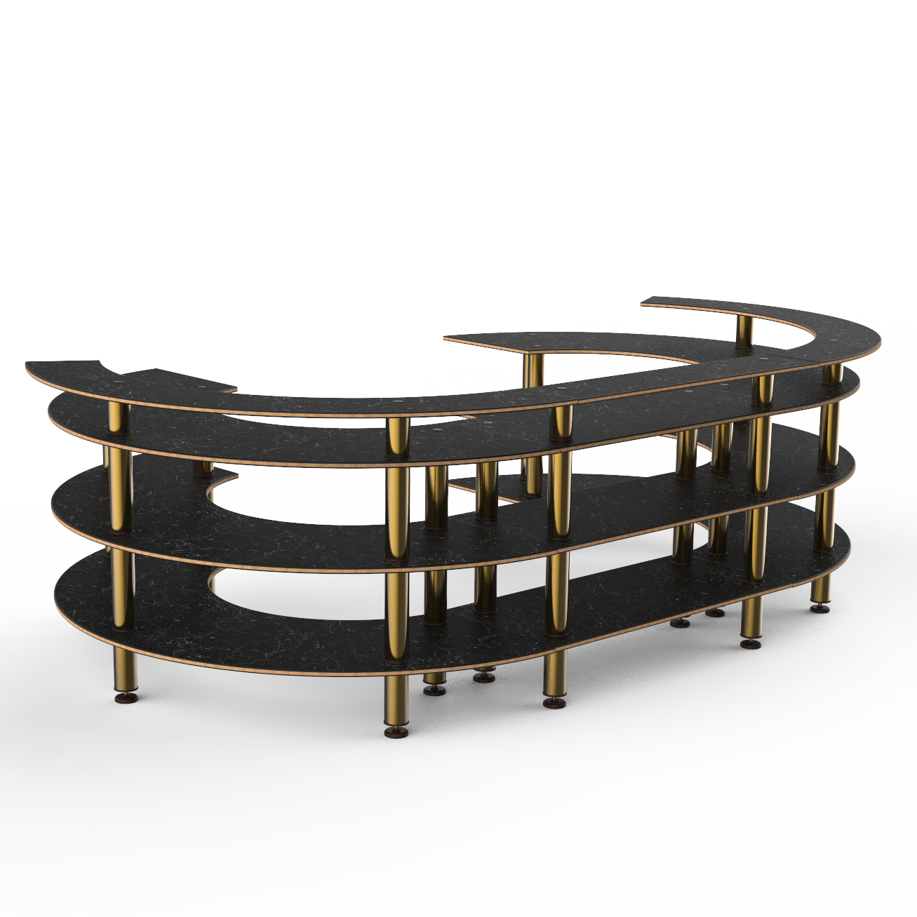 Open C Serving Station L 134.375" W 84.0" Modular