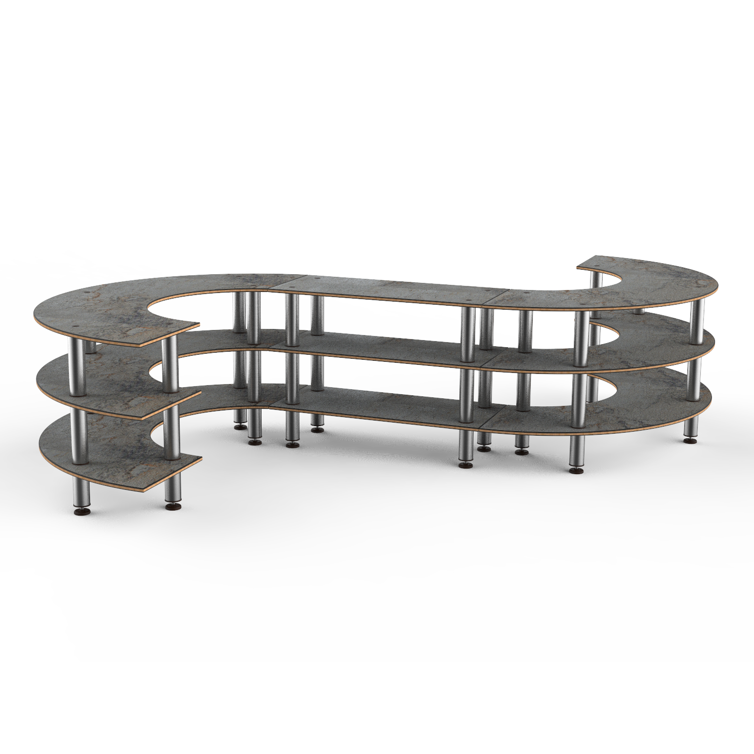 Medium S Buffet Station L 129.0" W 141.0" Modular