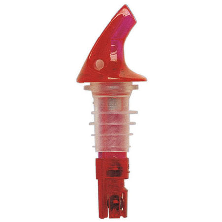 1-1/2 oz. Posi-Por™ 2000 Liquor Pourer, Neon Red with No Collar