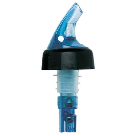 1-1/4 oz. Posi-Por™ 2000 Liquor Pourer, Neon Blue with Black Collar