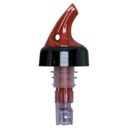3/4 oz. Posi-Por™ 2000 Liquor Pourer, Red with Black Collar