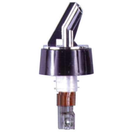 1-1/4 oz. Posi-Por™ Liquor Pourer, Chrome with Black Collar