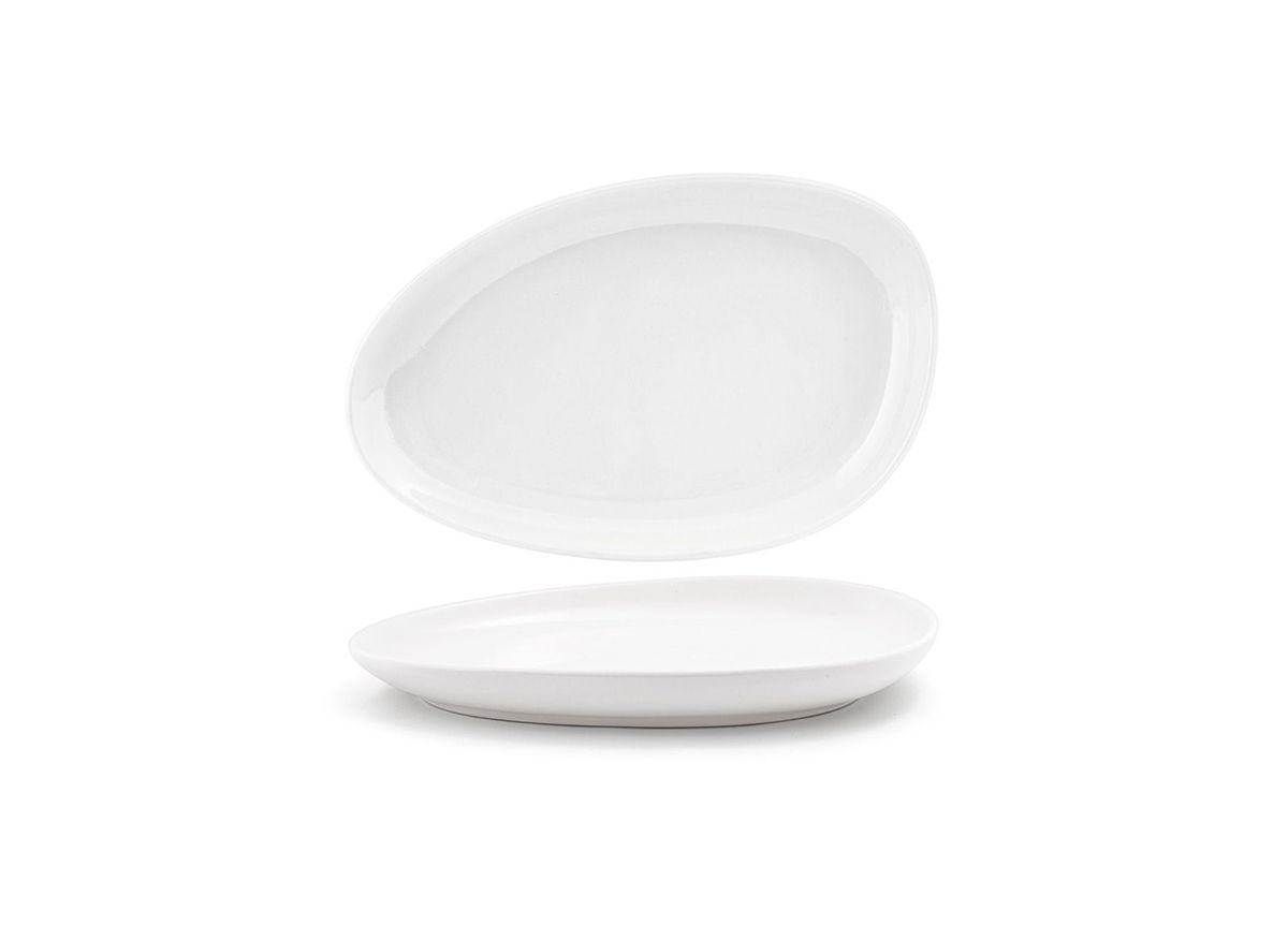 Kiln 14” x 9” White Oval Platter