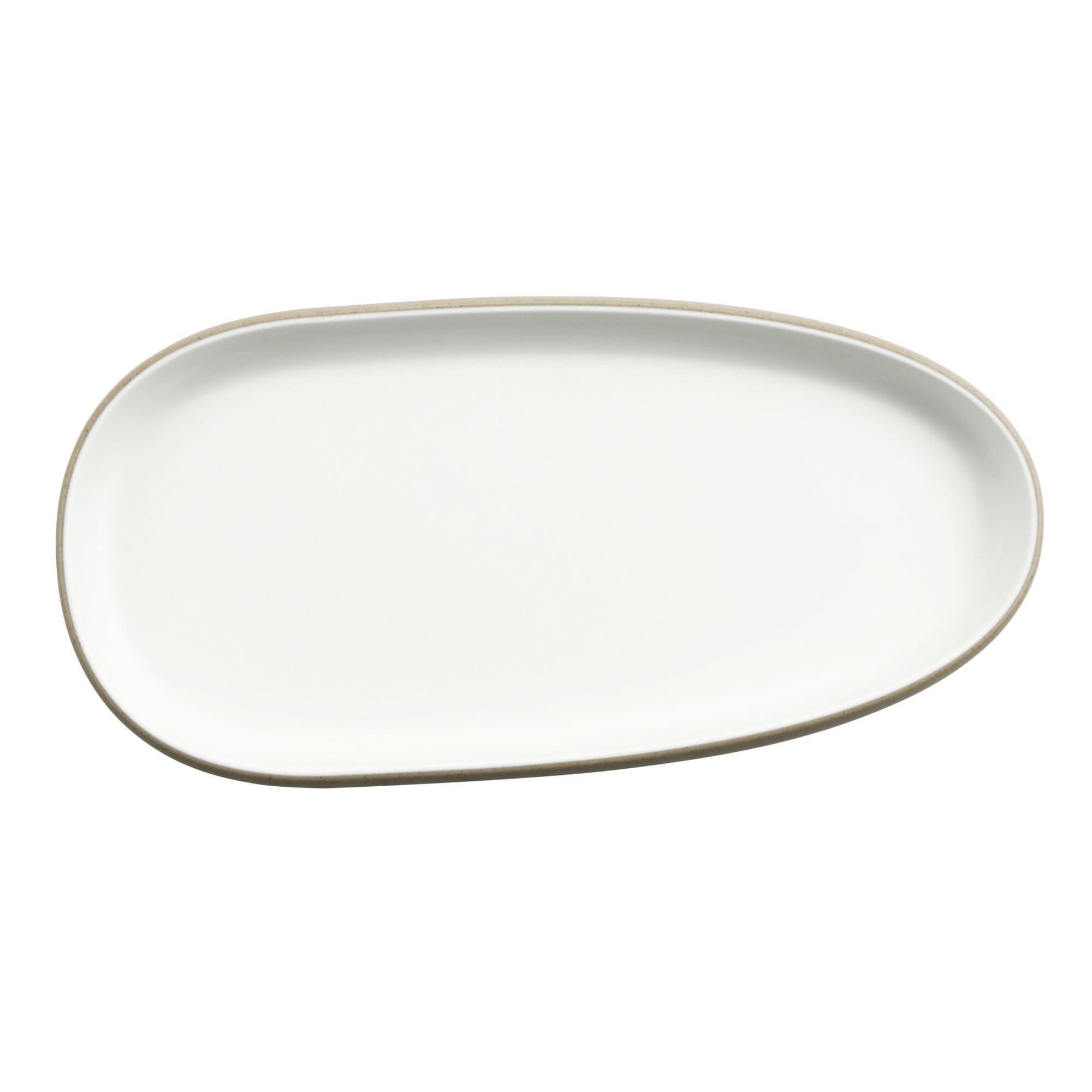 Cheforward Hatch 11.6" Oblong Melamine Plate, Touch of Honey/Sandstone