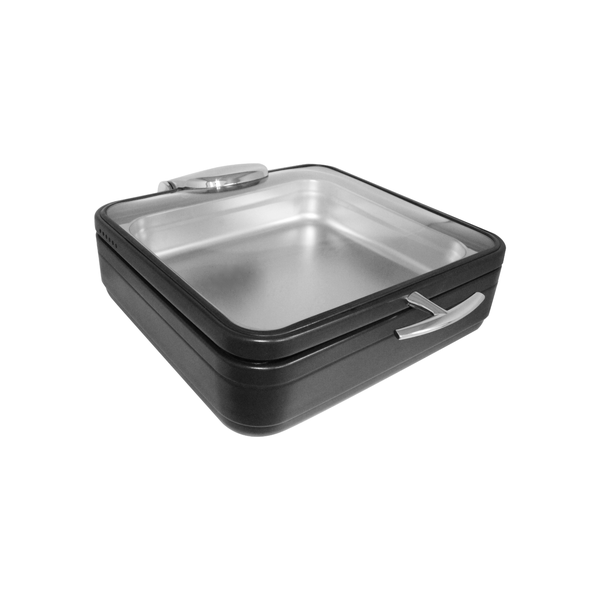 Radiance 6 qt. Square Induction Chafer, Glass Cover, Stainless Steel Finish