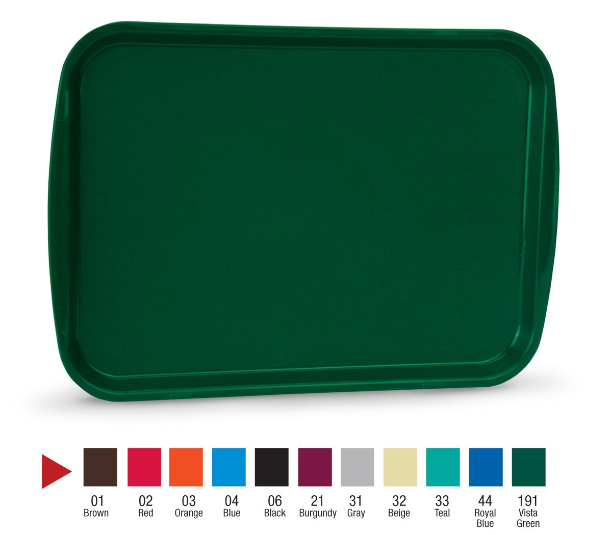 Traex® 17 3/16 in x 12 1/8 in Premium Fast Food Tray