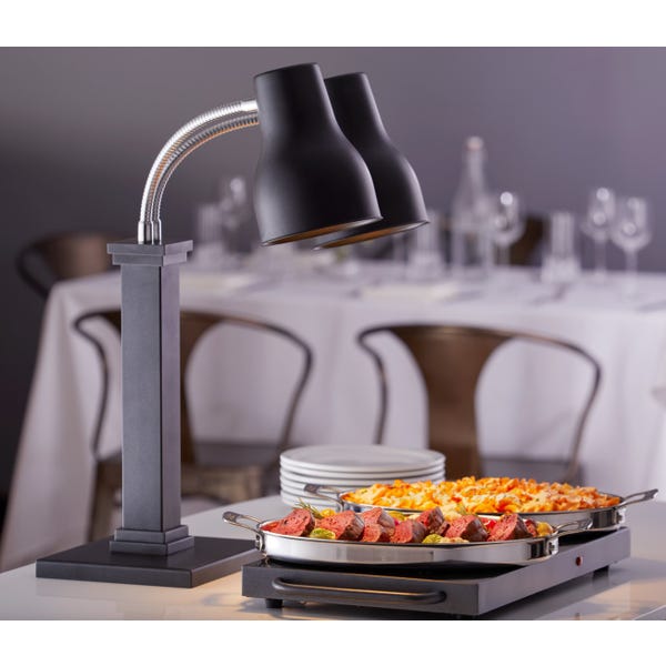 Stealth Warming Tray 24" Tempered Glass Black Titanium 230W