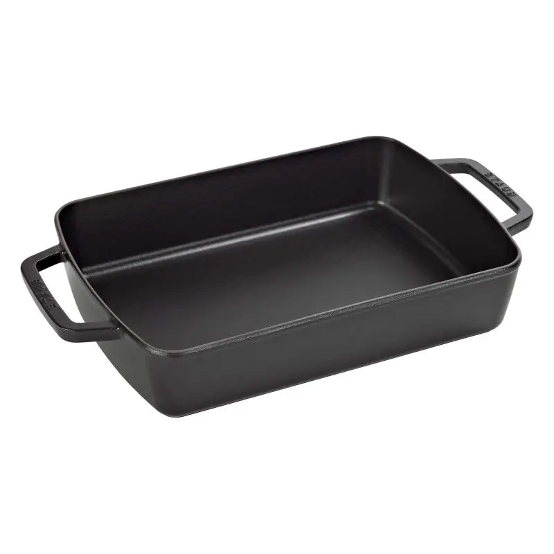 12-1/2" x 9" Black Cast Iron Roasting Dish