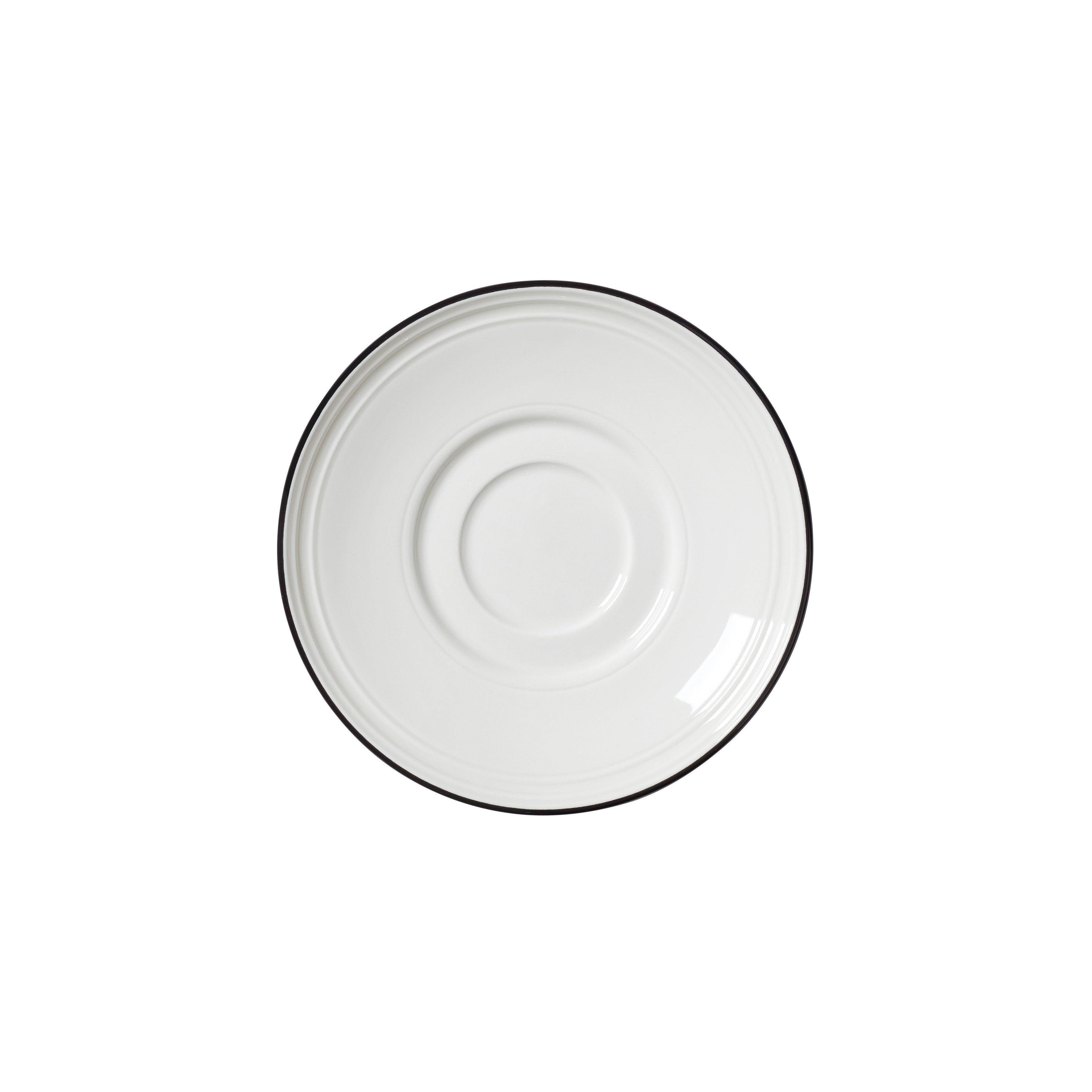 Saucer 6.0" Dia. Bead Black Band