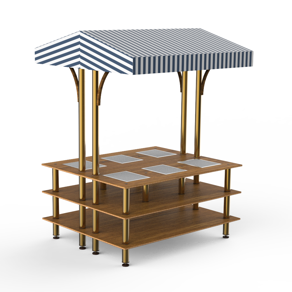 Square Market Warming Station L 71.0" W 67.0" Modular