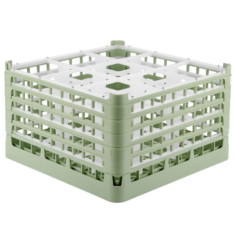 9-compartment XXX-tall Signature full-size compartment rack in Light Green and top extender in Light Green