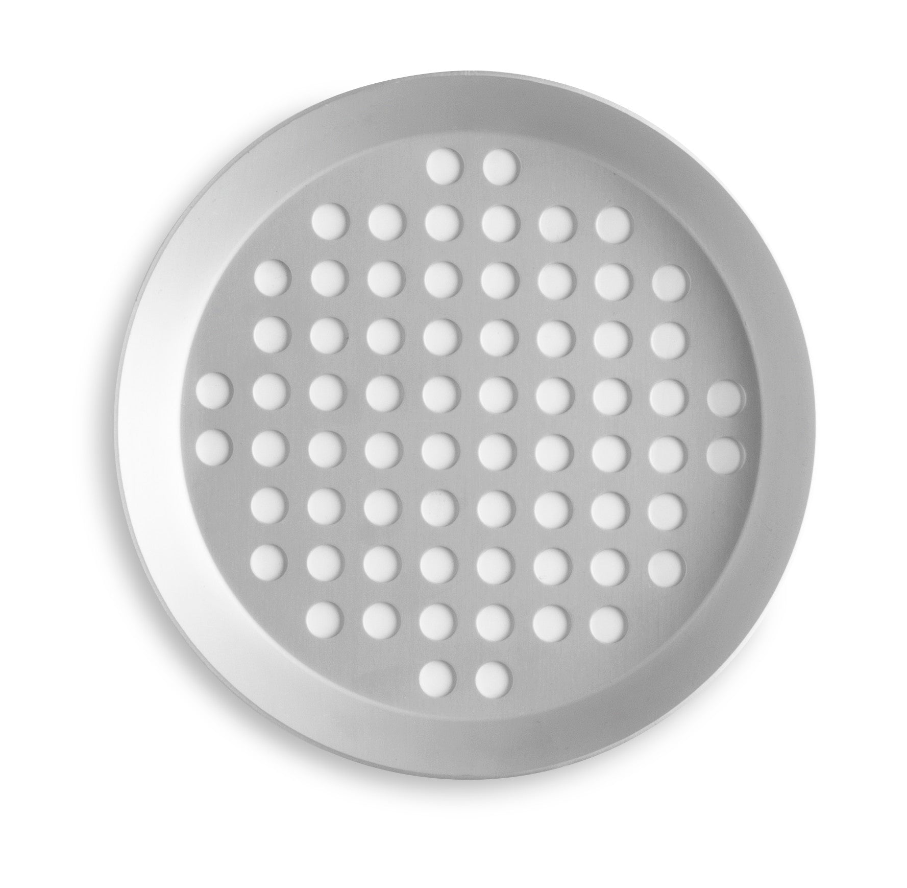 7" Extra-Perforated Press-Cut Pizza Pan with Clear Coat Anodized Finish