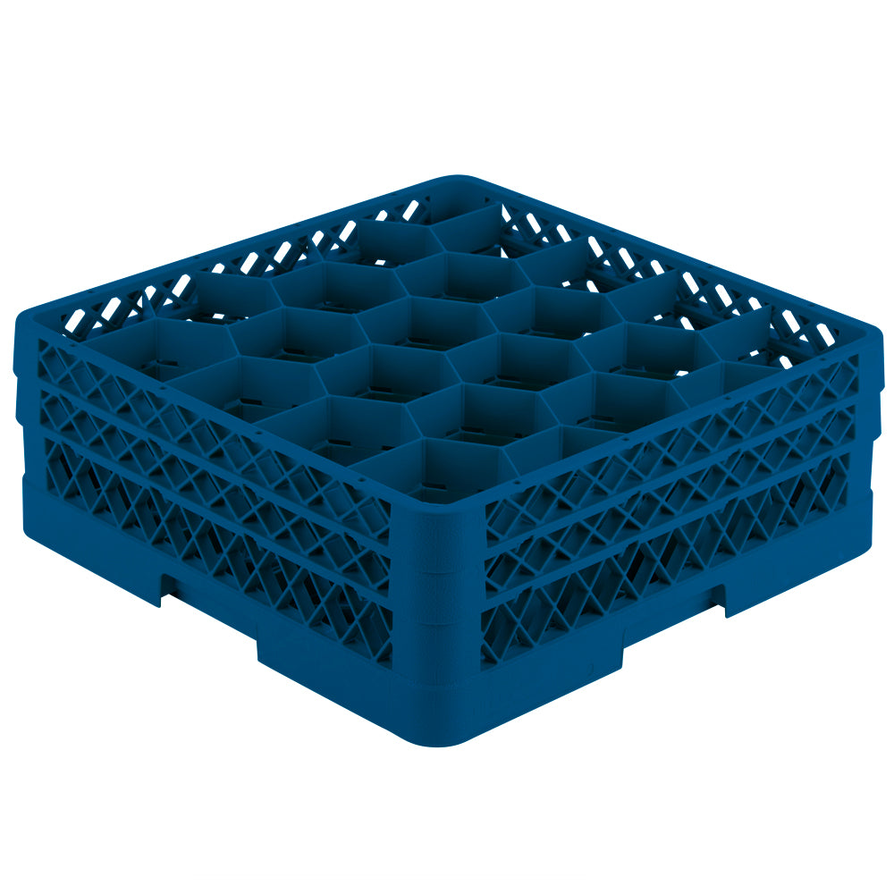 Traex® Full-Size Rack Max® Compartment Racks with 20 Hexagon shaped compartments and two extenders in Royal Blue