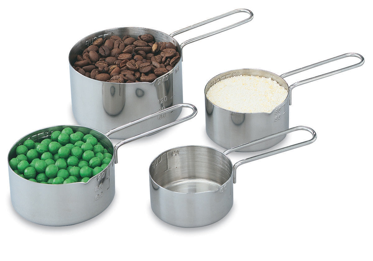 Four-piece stainless steel measuring cup set - Durable stainless steel construction
