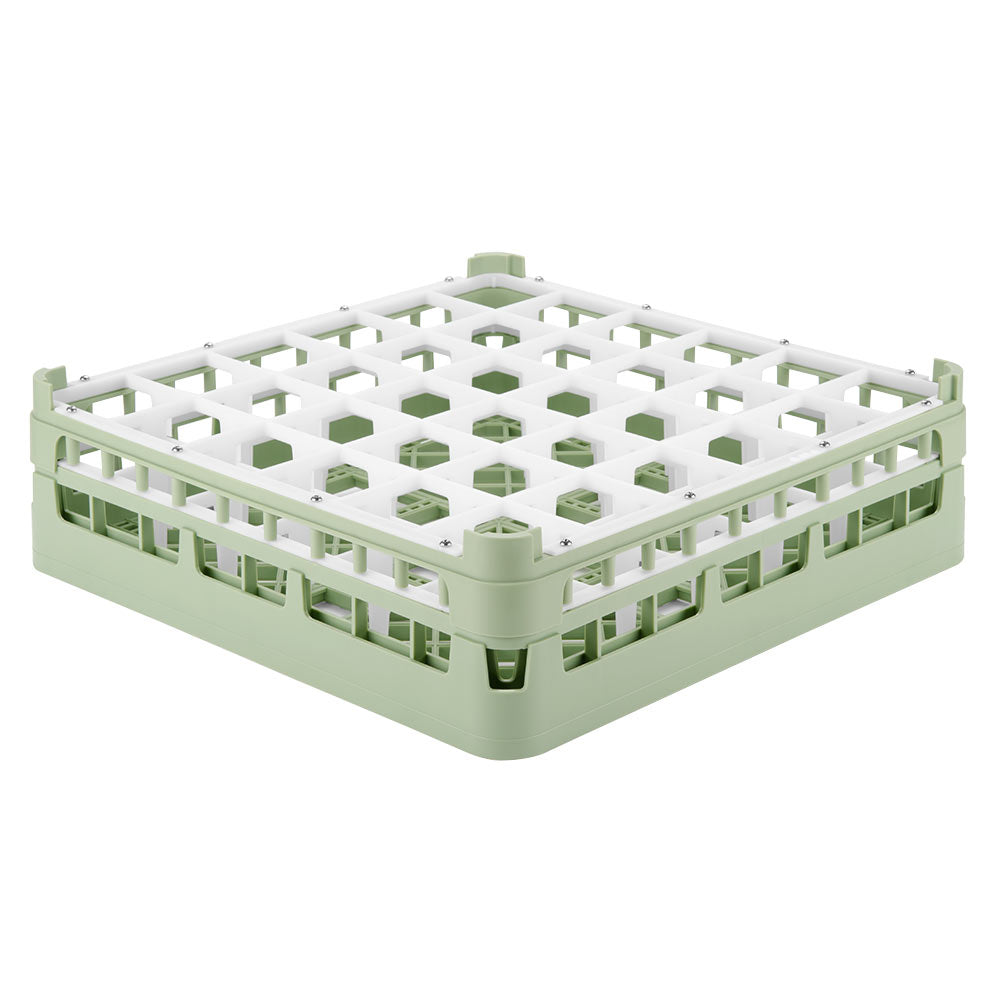 36-compartment medium plus Signature full-size compartment rack in Light Green and top extender in Light Green