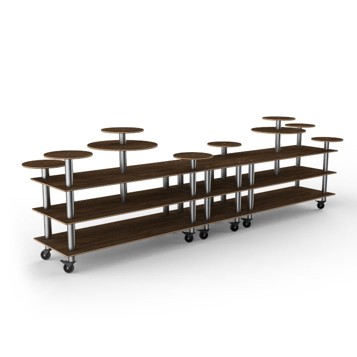 Multi-Height Display Station L 180.5" W 38.0" Modular