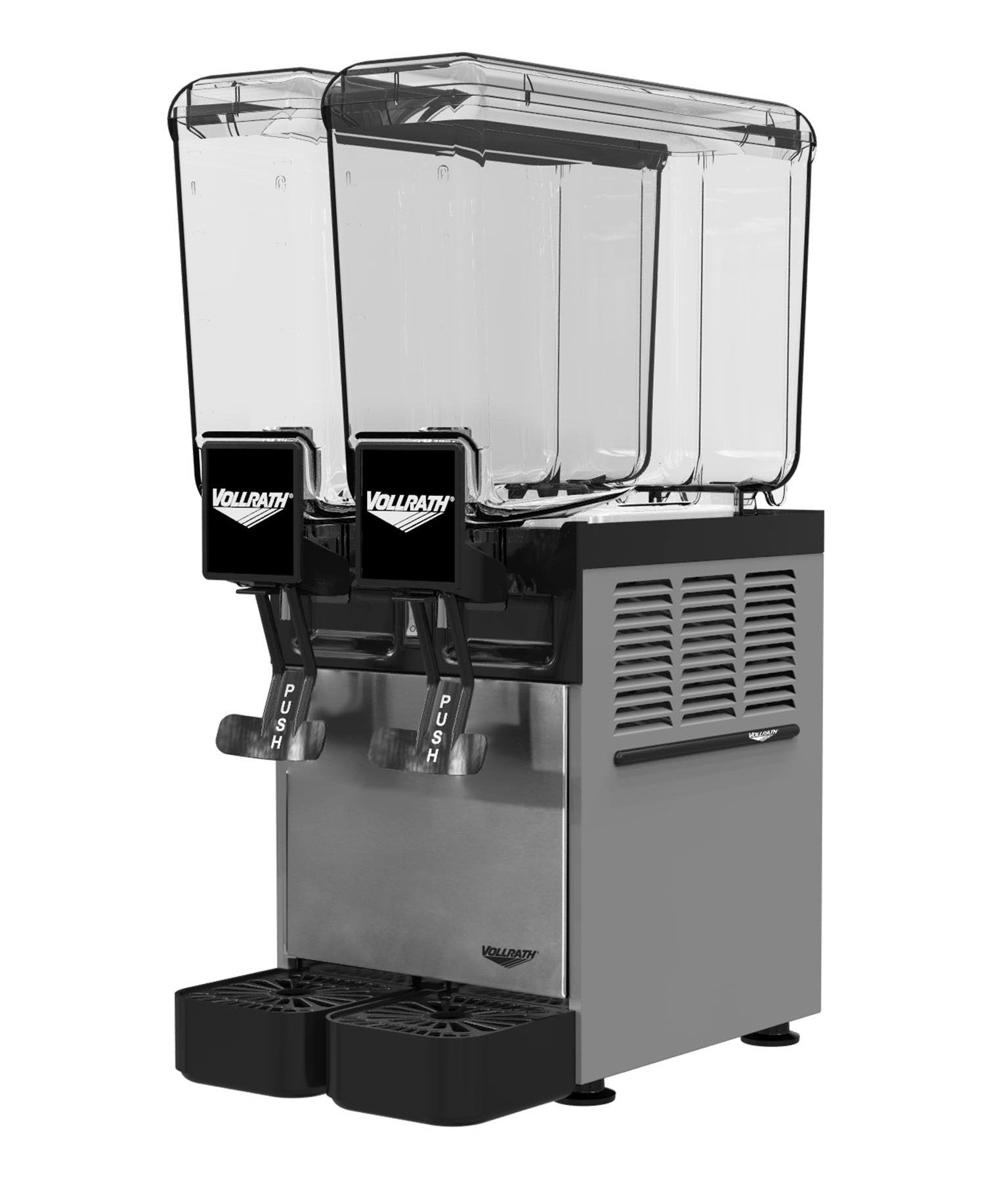 Refrigerated Beverage Dispenser with Two 2.11-Gallon Bowls and Agitator Circulation, 115V
