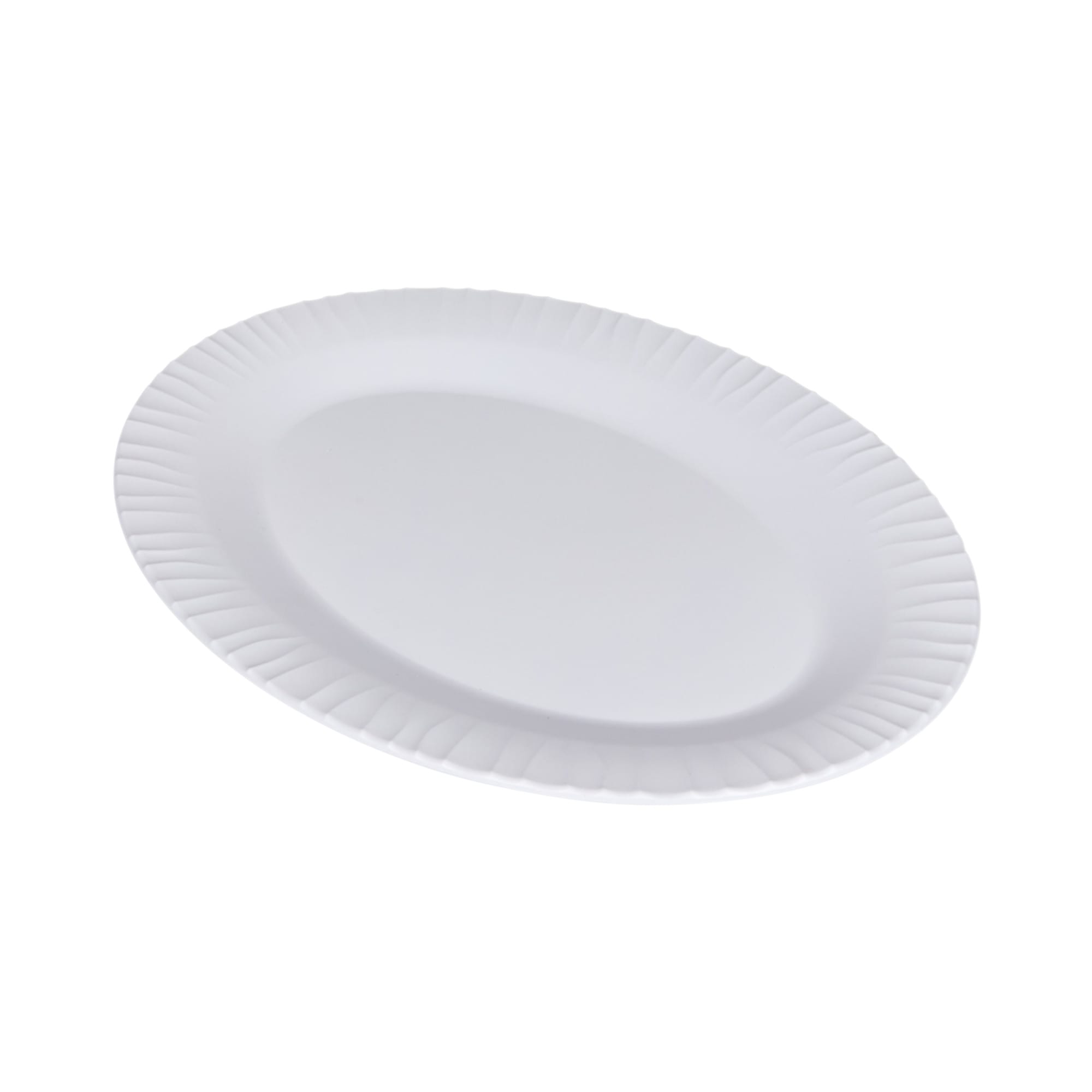 Riva Maris 15" x 11" Oval Melamine Platter, White
