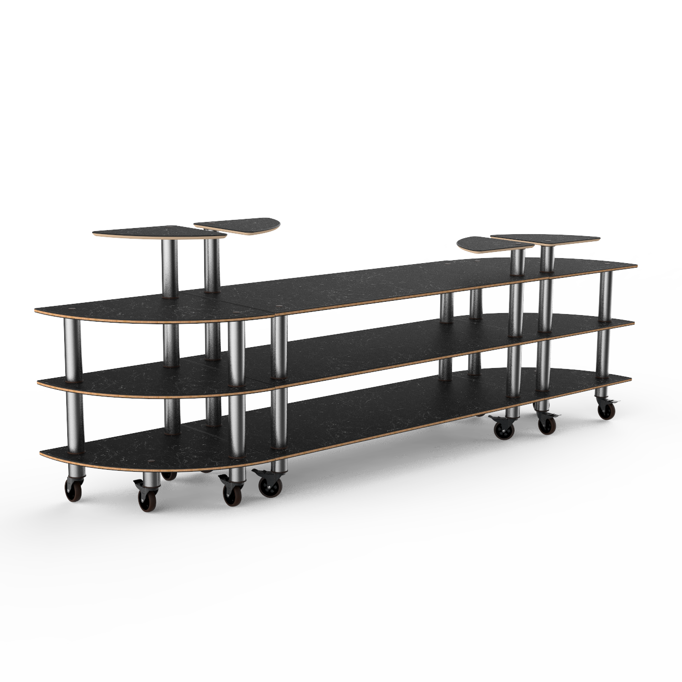 Classic Curved Buffet Station L 130.0" W 29.5" Modular