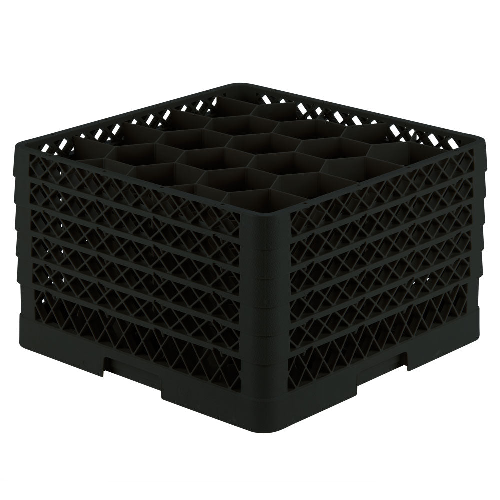 Traex® Full-Size Rack Max® Compartment Racks with 20 Hexagon shaped compartments and five extenders in Black