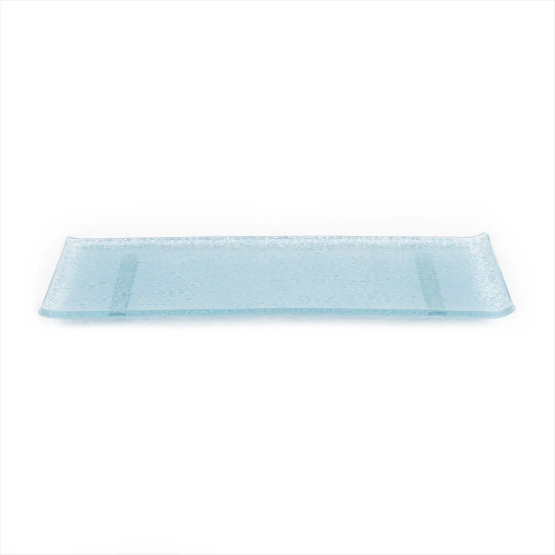 13.75" x 5" Fusion Blue Glass Platter