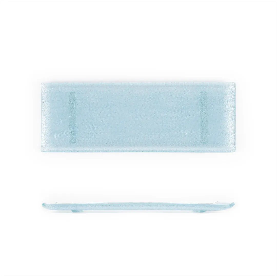 13.75" x 5" Fusion Blue Glass Platter
