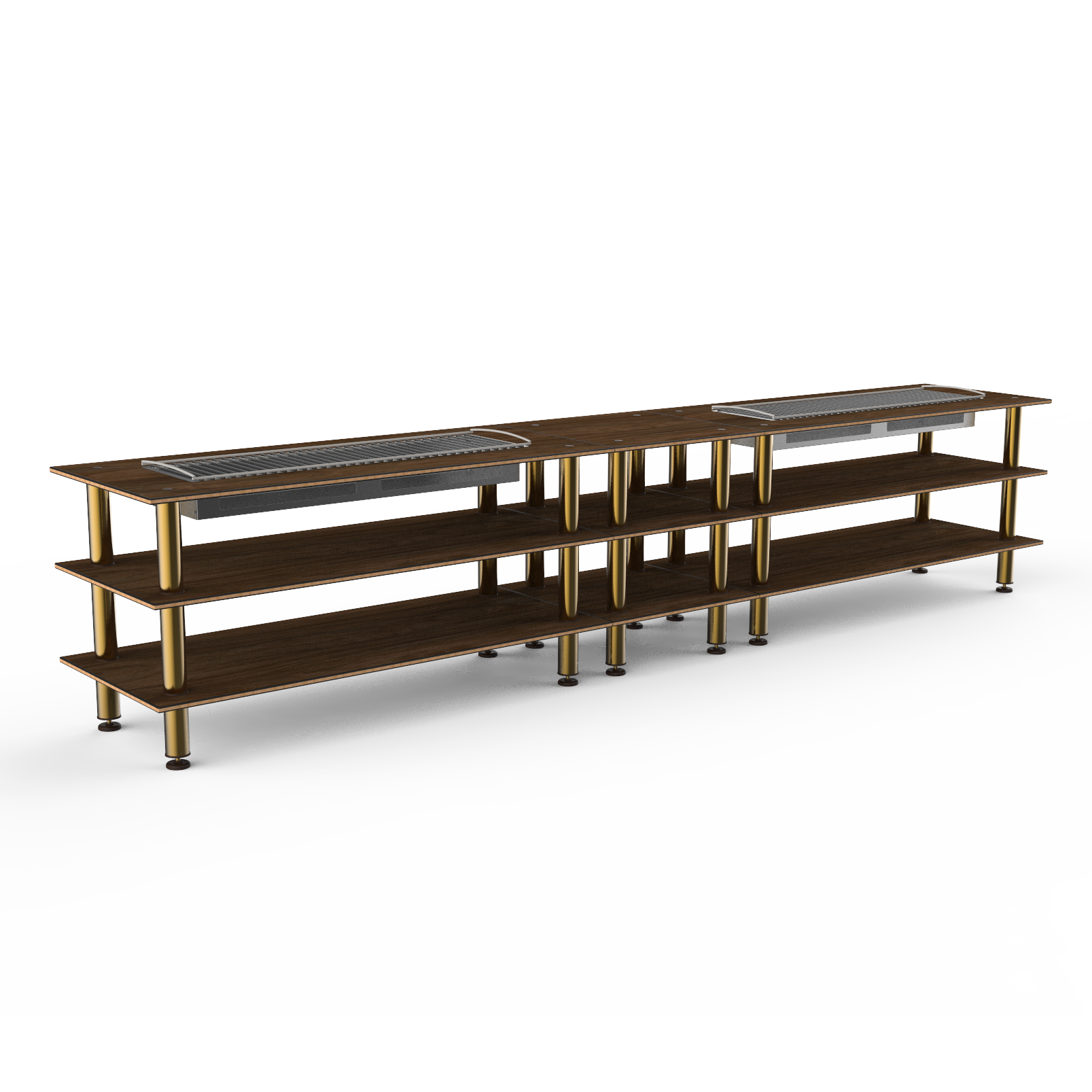 Double Heat Buffet Table L 171.5" W 29.5" Modular