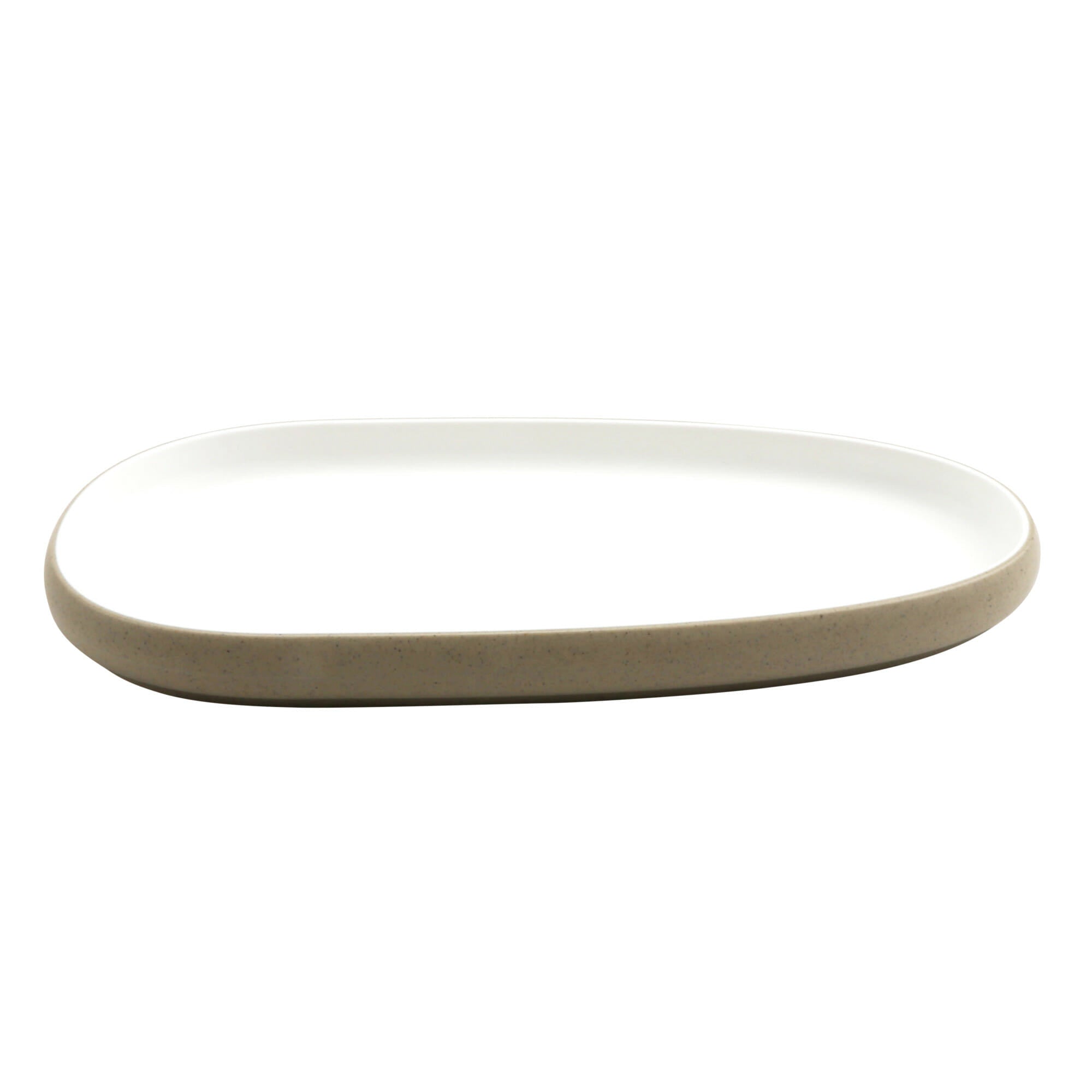 Cheforward Hatch 11.6" Oblong Melamine Plate, Touch of Honey/Sandstone