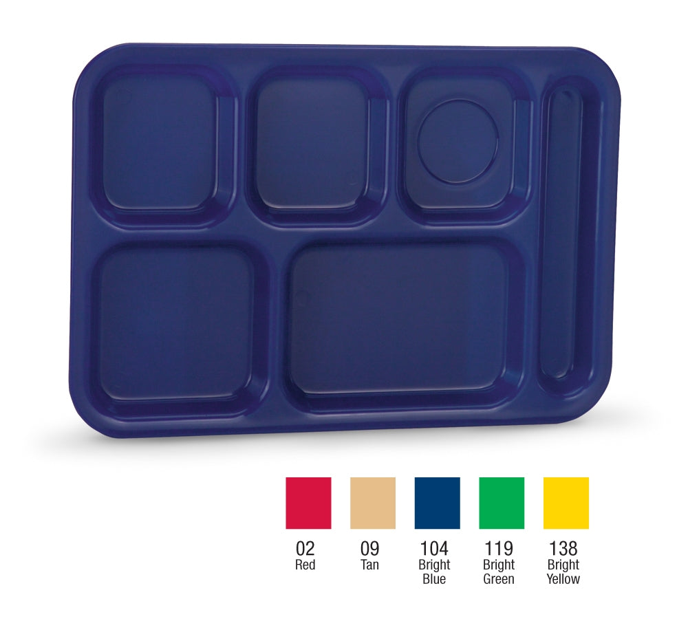 14 3/8 in x 9 7/8 IN Traex® Polypropylene School Compartment Trays