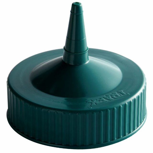Traex® Squeeze Dispenser Replacement Cap with Single Tip Opening in Green