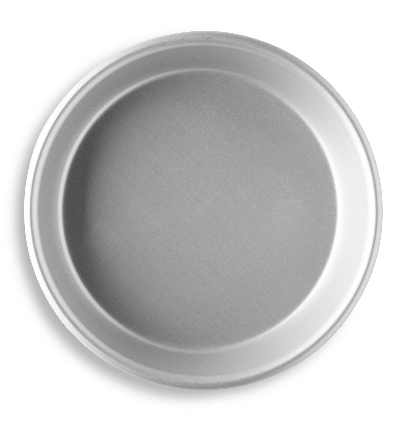 6 ½" Solid Tapered Press-Cut Aluminum Pizza Pan with Clear Coat Anodized Finish