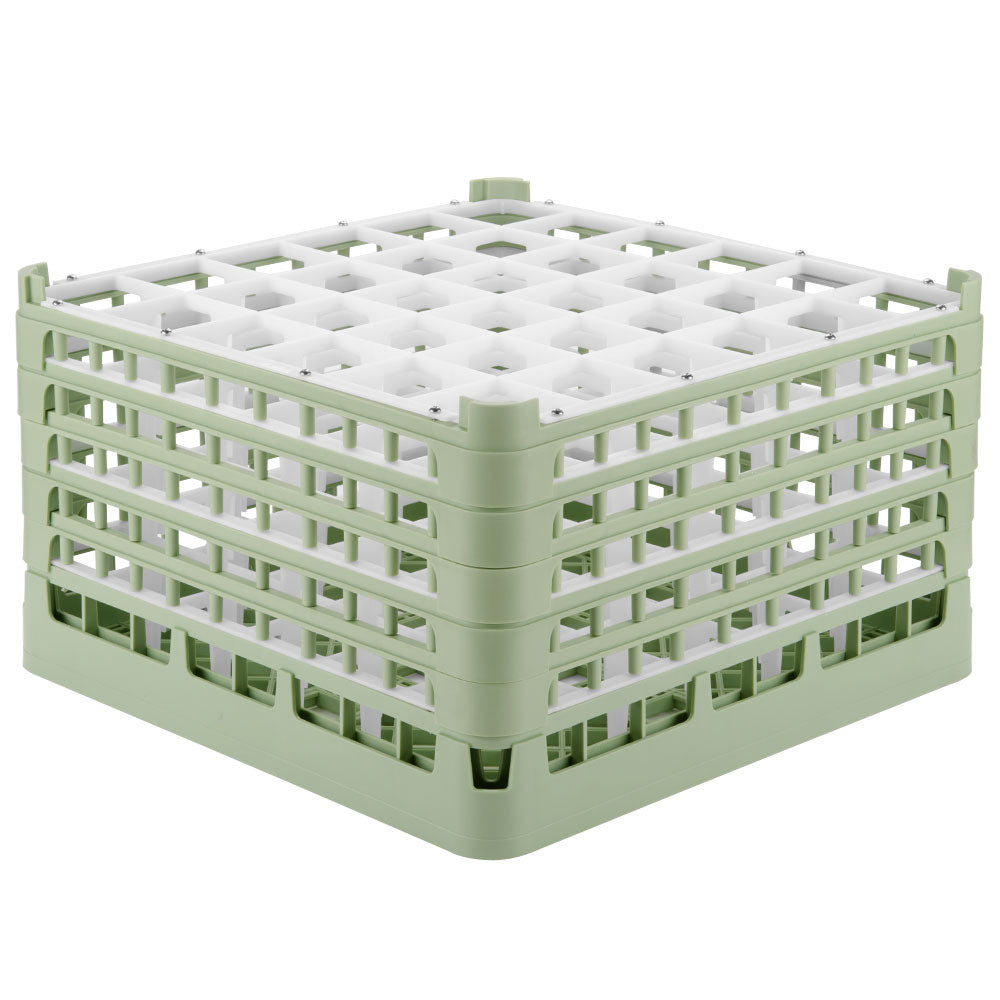 36-compartment XXX-tall Signature full-size compartment rack in Light Green and top extender in Light Green