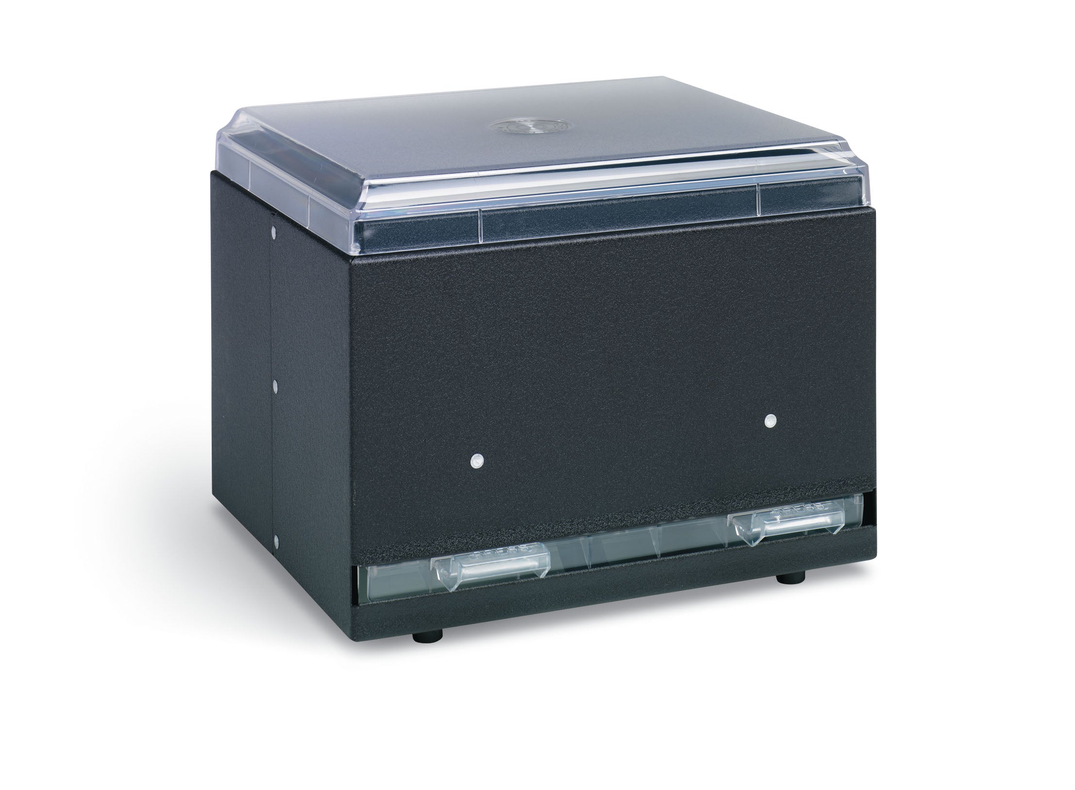 Two-sided bulk unwrapped straw dispenser in black