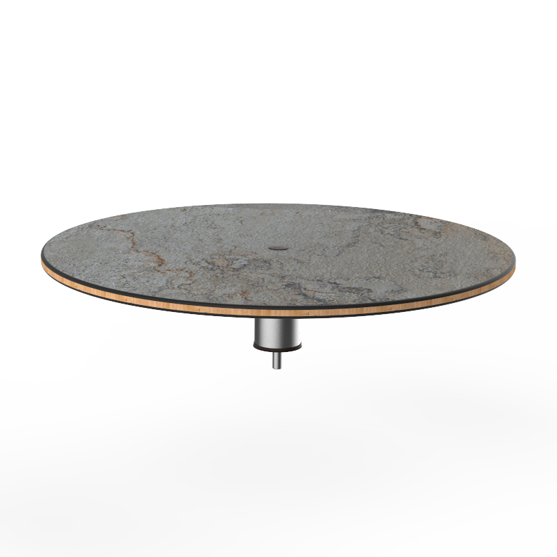 Modular Round Low Display Shelf Grey Ss 30.0" Dia. Modular