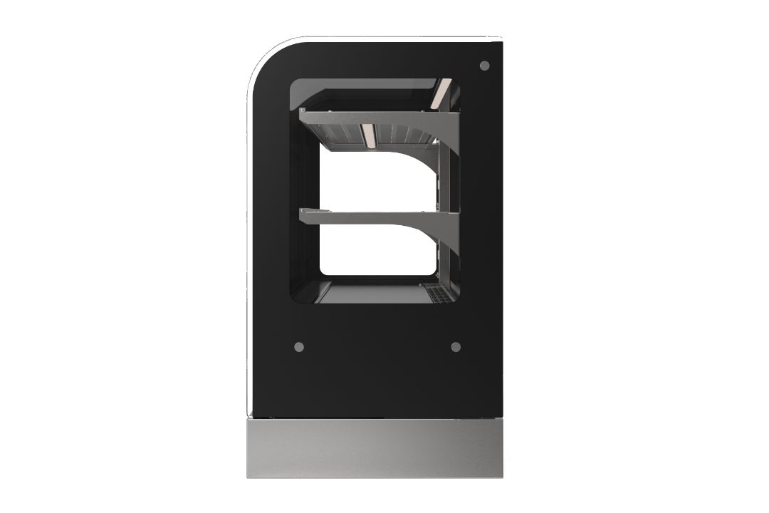 60-Inch-Wide 120-Volt Cubed-Front Countertop Heated Deli Display Case with Rear Access