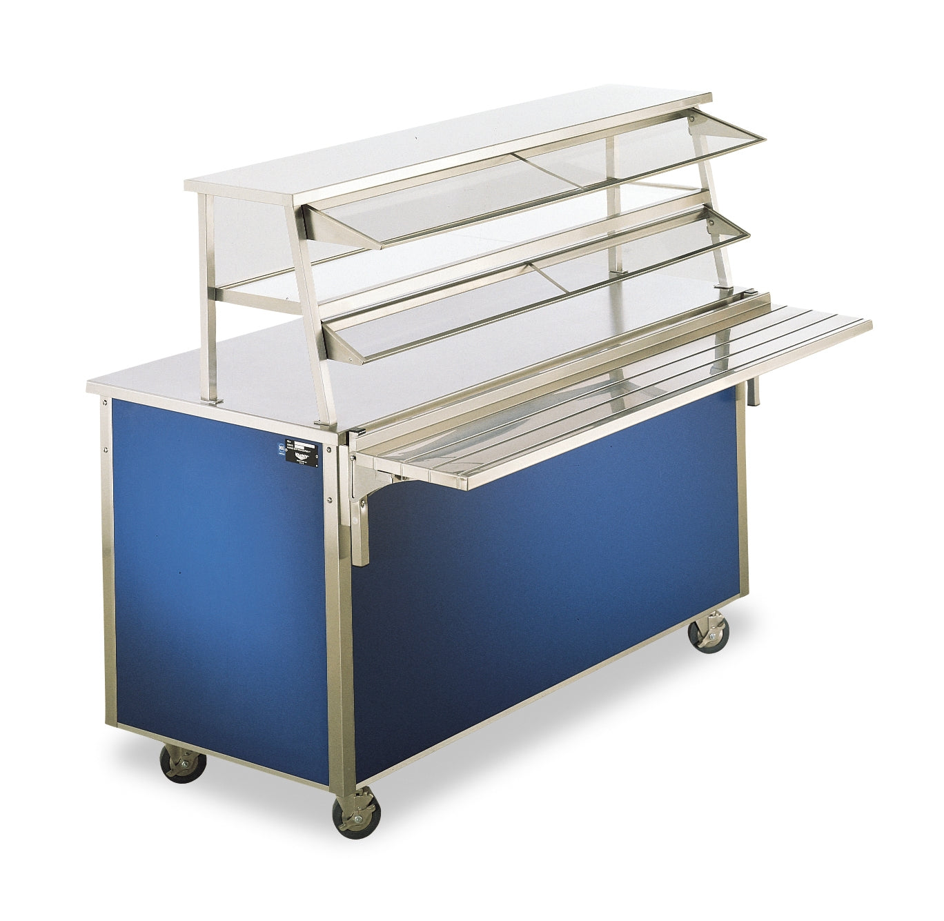 60-inch Double-Shelf Classic Cafeteria Breath Guard 4 Well or 4 Pan