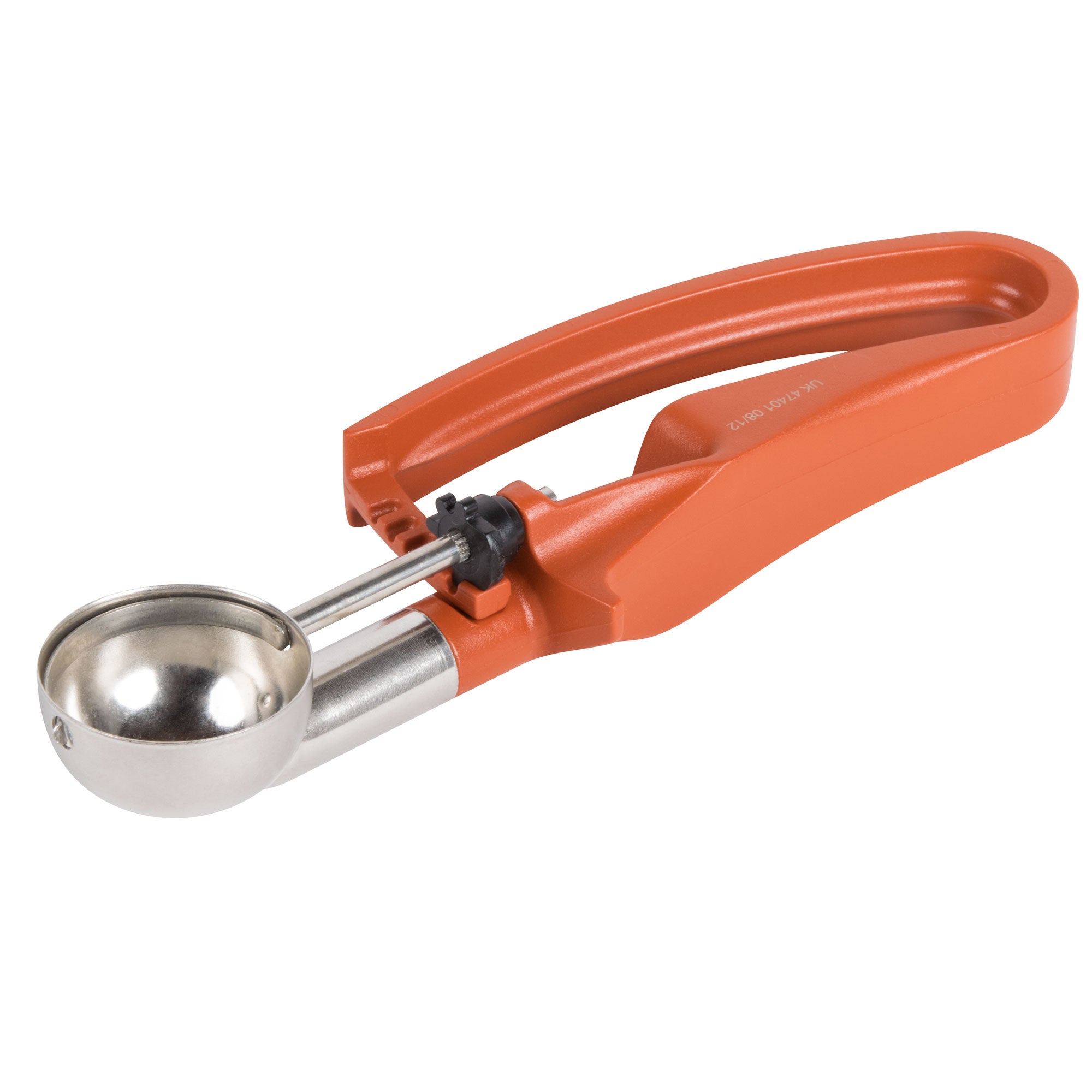 .65-ounce disher with terracotta squeeze handle