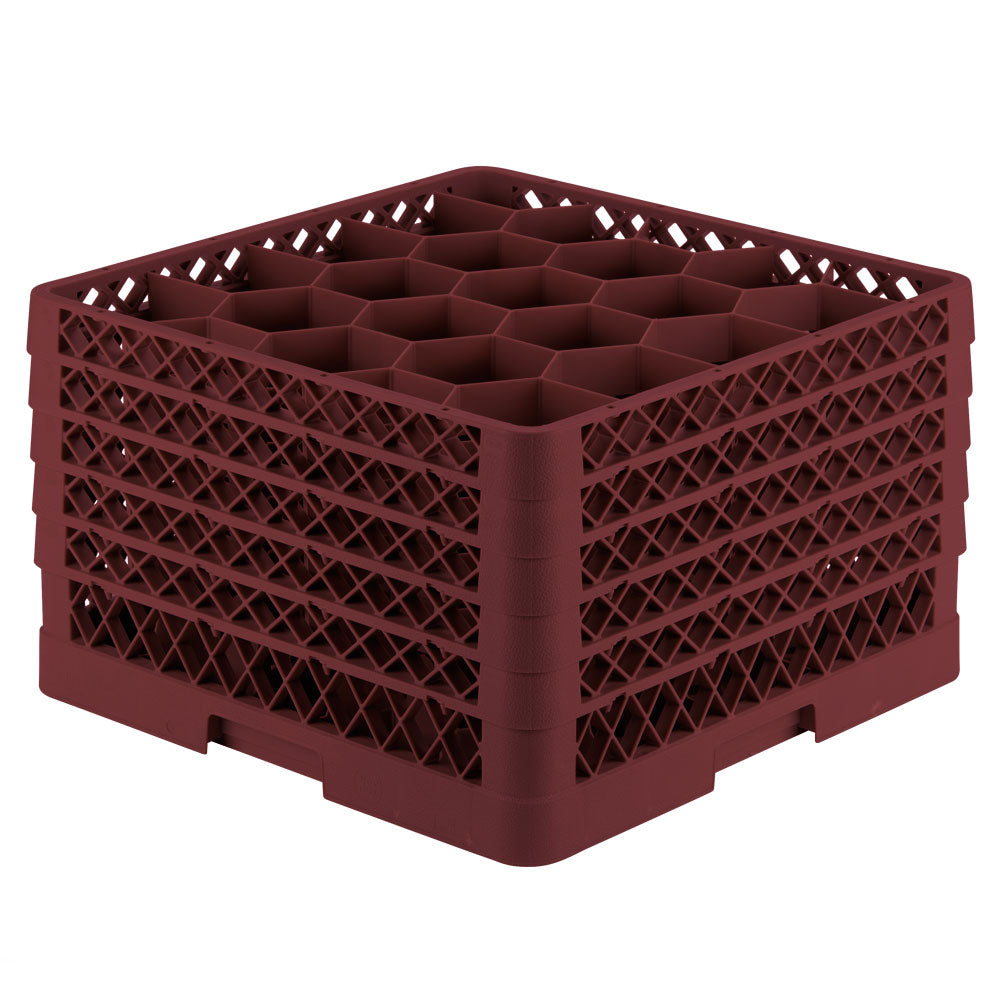 Traex® Full-Size Rack Max® Compartment Racks with 20 Hexagon shaped compartments and five extenders in Burgundy