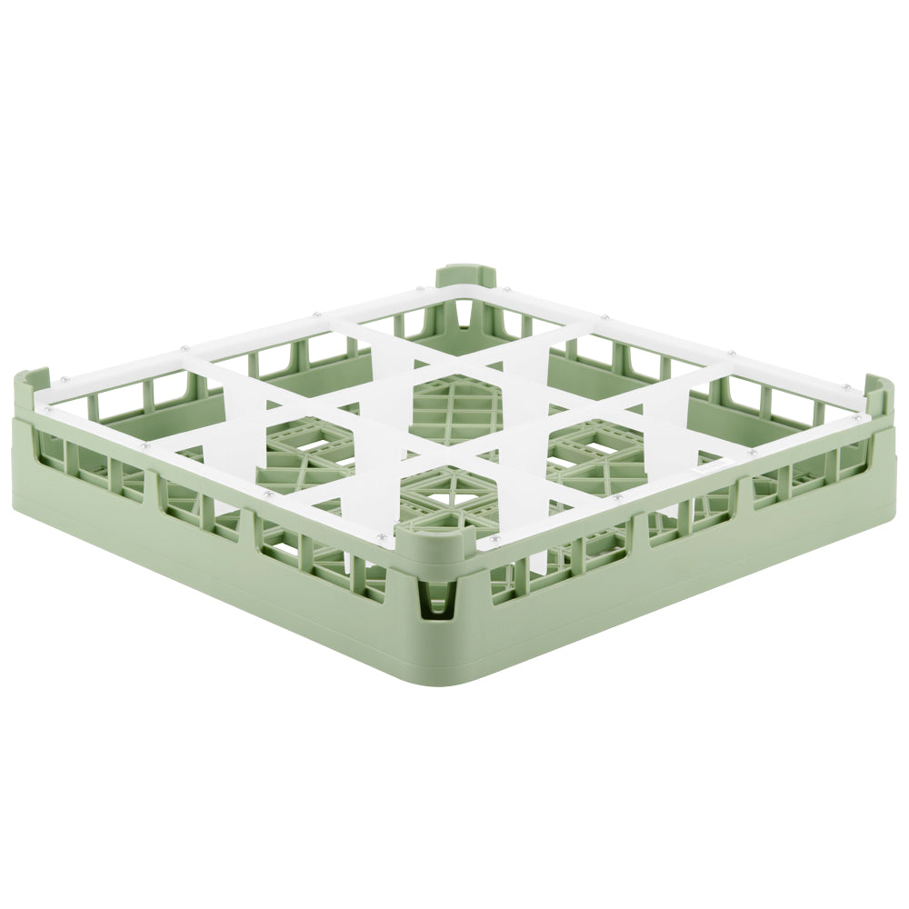 9-compartment short plus Signature full-size compartment racks in Light Green