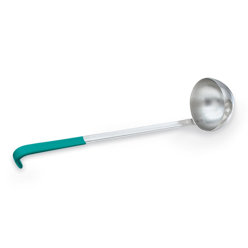 6 oz. 12.4 IN round ladle with teal Kool-Touch® handle