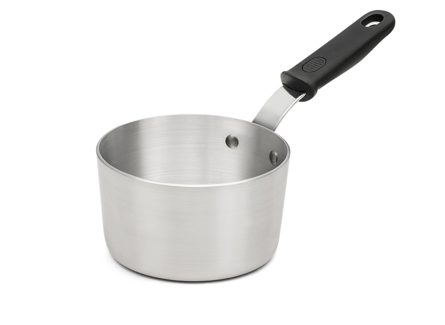 1 ½-Quart Wear-Ever® Tapered Aluminum Saucepan with Natural Finish and Silicone Handle