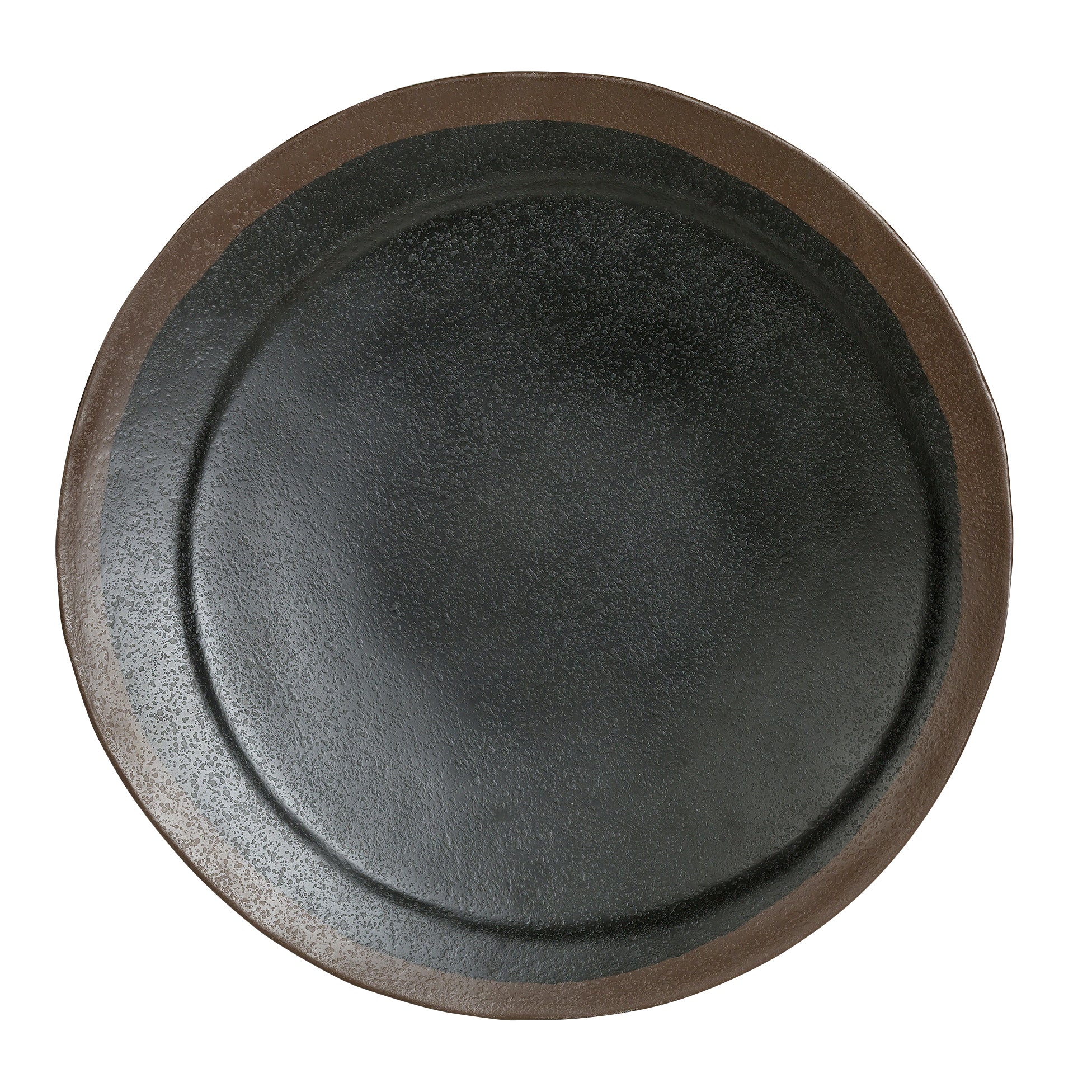 Round Plate 10.25" Dia. Grey Stone