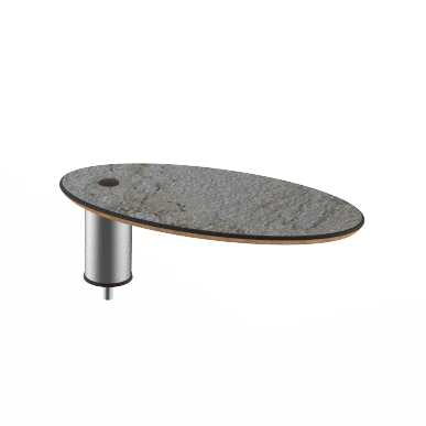 Large Oval Low Display Shelf L 20.0" W 10.0" Modular