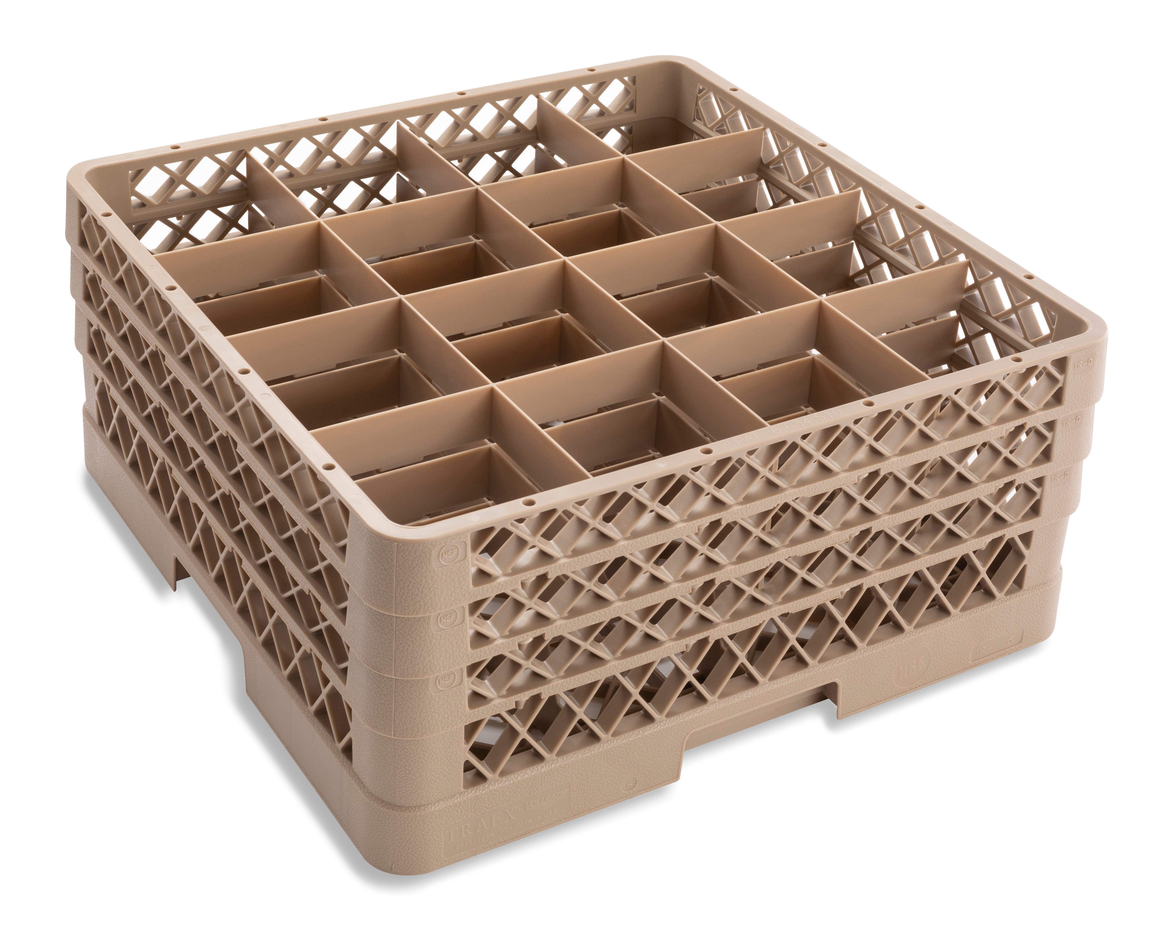 Traex® full-size square 16 compartment rack