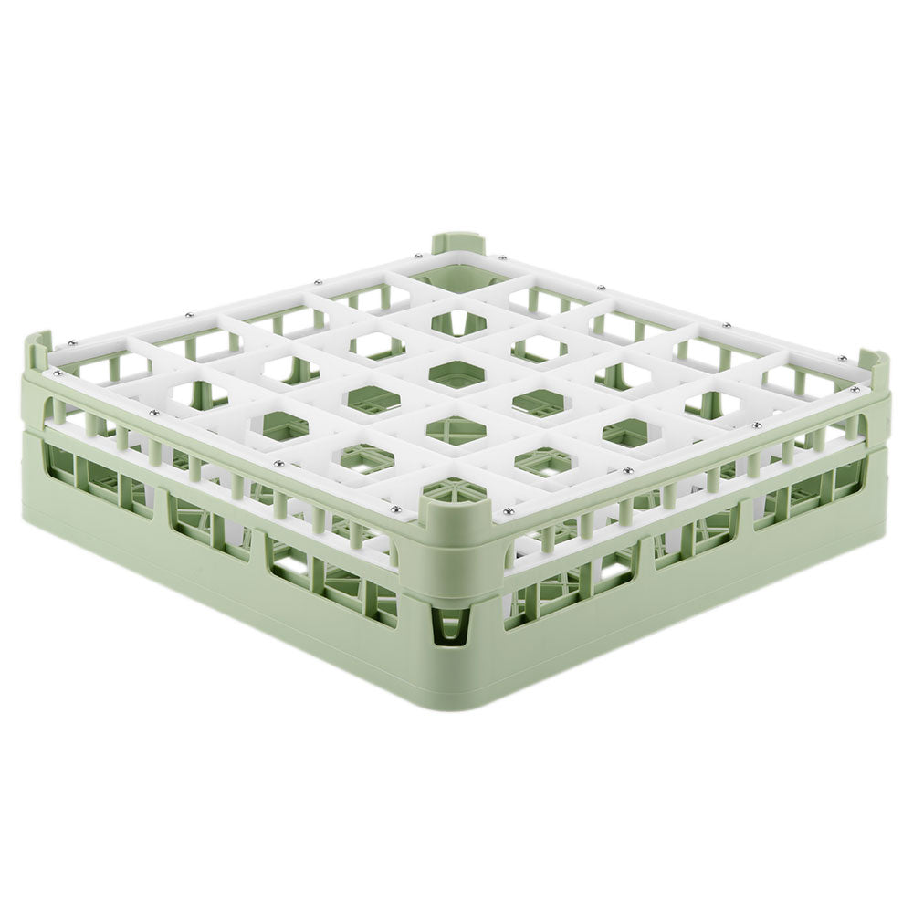 25-compartment medium plus Signature full-size compartment rack in Light Green and top extender in Light Green
