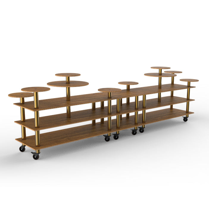 Multi-Height Display Station L 180.5" W 38.0" Modular