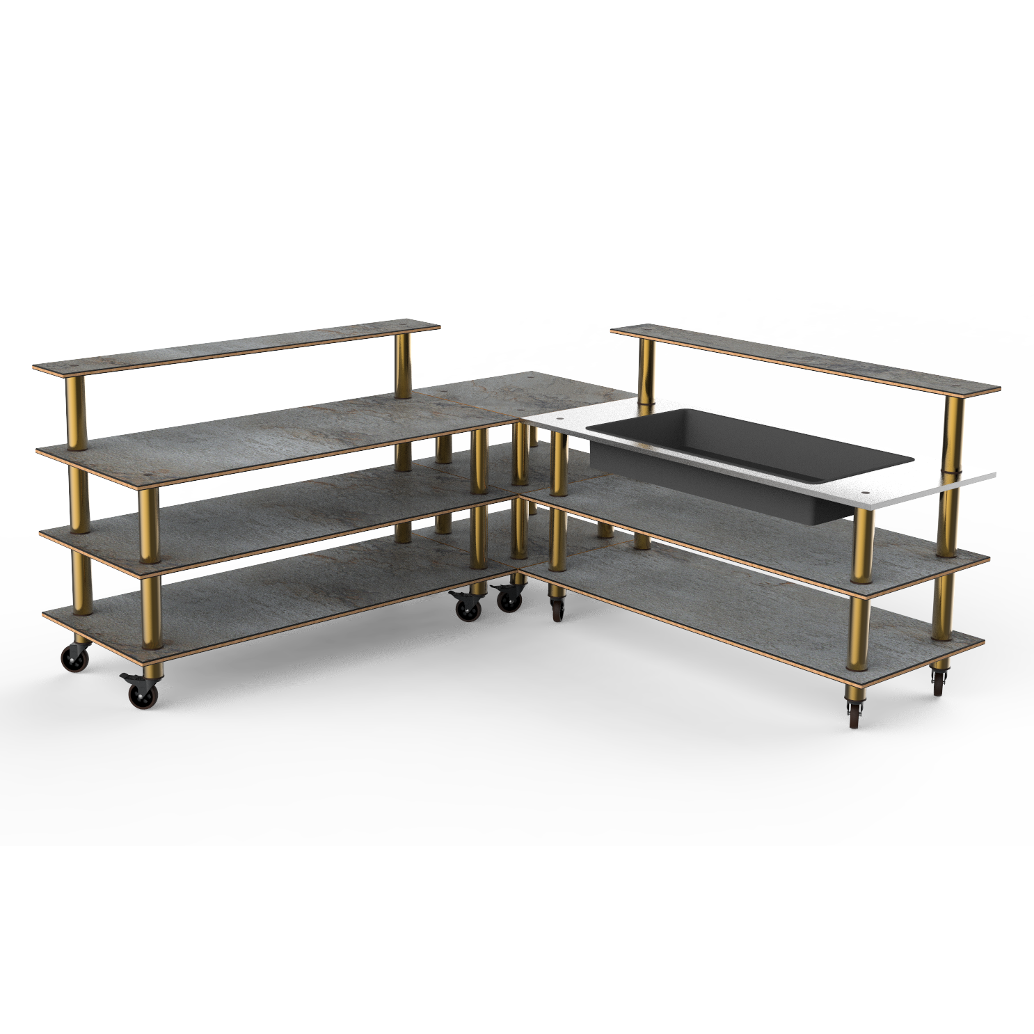 Cooling Corner Station L 100.5" W 100.5" Modular