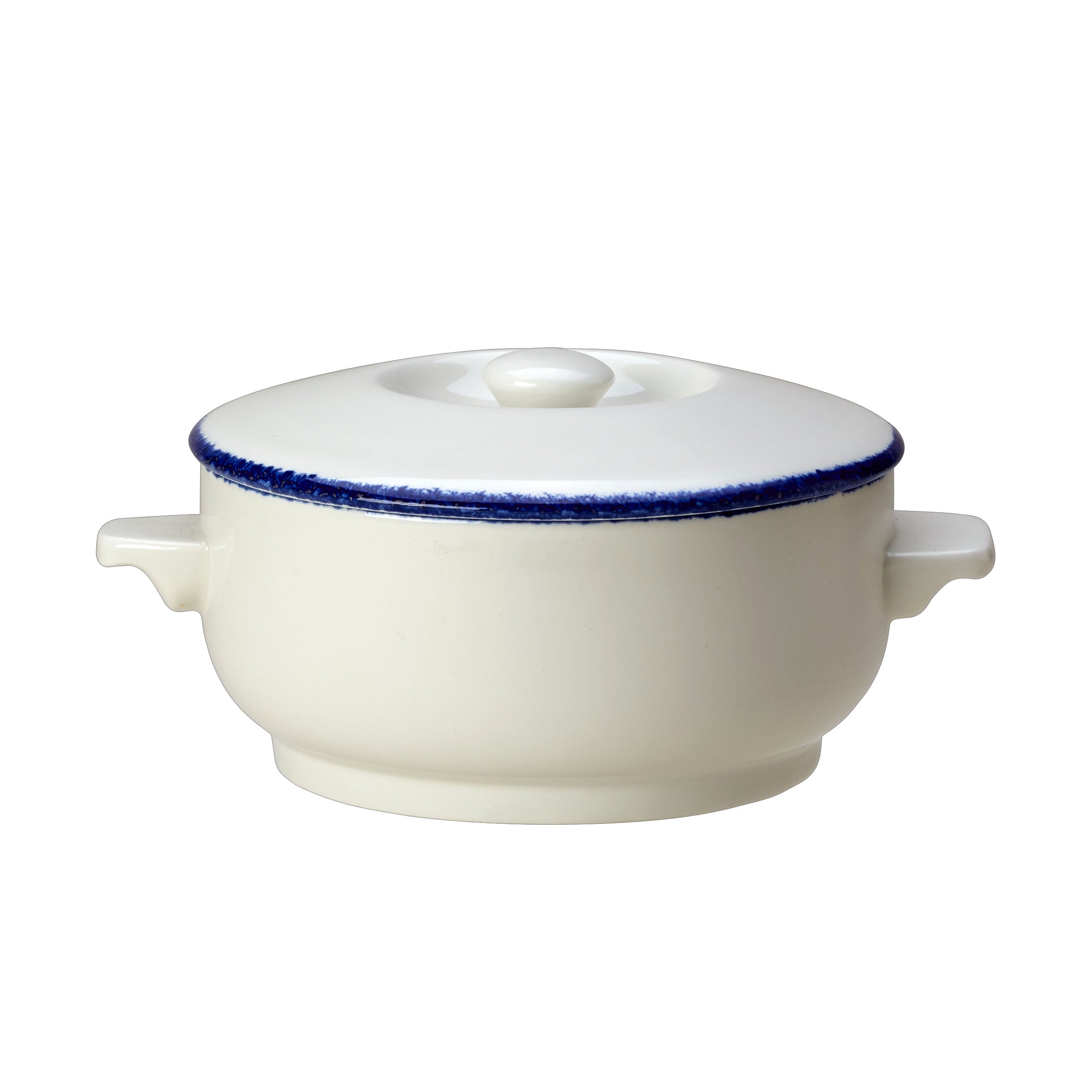 Soup Bowl Cover 4.87" Dia. L 4.875" W 4.875" Blue Dapple